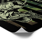 Poster Super Papy Camouflage Drapeau Américain Pères (Coin)