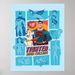 Poster Super Pets & Justice League - Tighten Your Collars