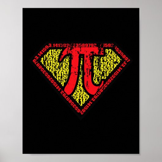 Poster Super Pi Day 2021 Superhero Pour Les Geeks De Math (Devant)