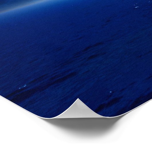 Poster Super pleine lune vue mer (Coin)