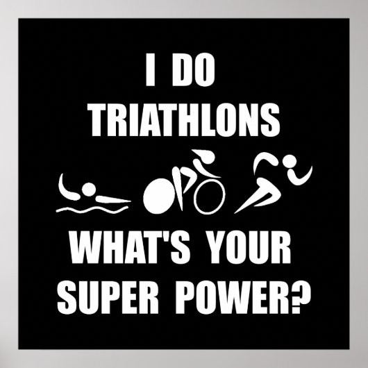 Poster Super puissance du triathlon (Devant)