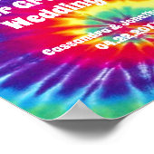 Poster Super Rainbow Cravate-Dye Hippie Event (Coin)