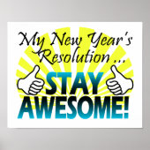 Poster Super résolution du Nouvel An (Devant)