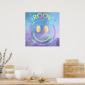 Poster Super | Retro Face Purple Pastels (Cuisine)
