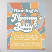 Poster Super Retro Quelle est la taille de maman's Belly  (Devant)