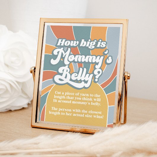 Poster Super Retro Quelle est la taille de maman's Belly 