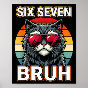 Poster Super Rétro Six Sept Frère Chat Lunettes de Soleil