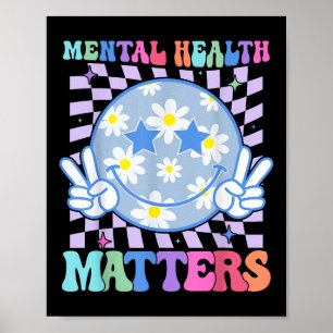 Poster Super Santé Mentale S Fleur Autisme Sourire Visage