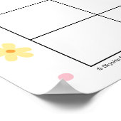 Poster Super simple | 5 Petits canards Baby shower fille (Coin)