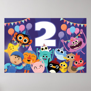 Poster Super Simple Caractères Festive Anniversaire