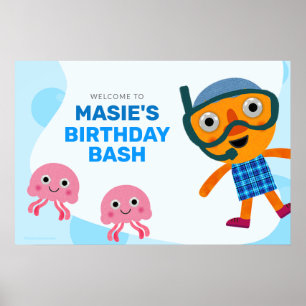 Poster Super simple   Noodle & Pals Fête de natation