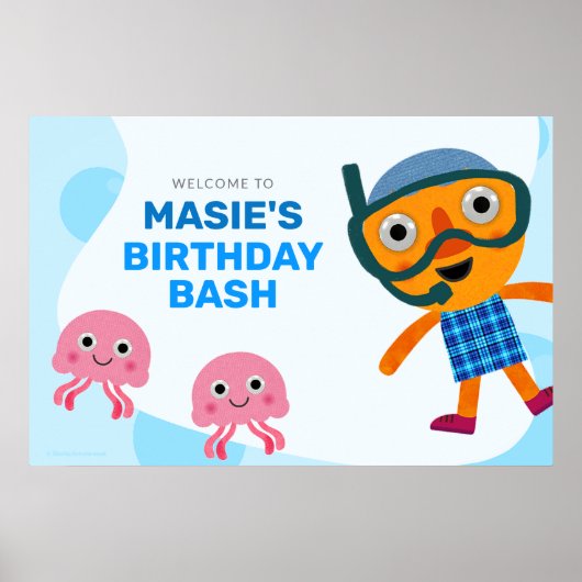 Poster Super simple | Noodle & Pals Fête de natation (Devant)