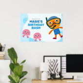 Poster Super simple | Noodle & Pals Fête de natation (Bureau à domicile)