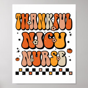 Poster Super Thanksgiving Merci Nicu Nurse Retro Icu