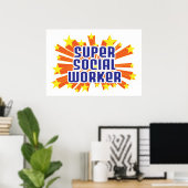 Poster Super travailleur social (Bureau à domicile)