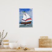 Poster Super voilier en haute mer (Cuisine)