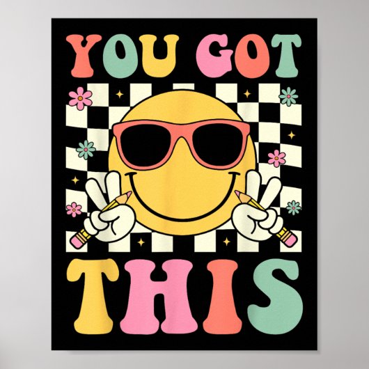 Poster Super Vous Avez Ce Smile Face Testing Day Enseigna (Devant)