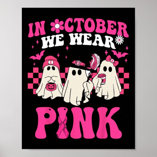 Poster Super Wear Pink Breast Cancer Guerrier mignon Fant (Devant)