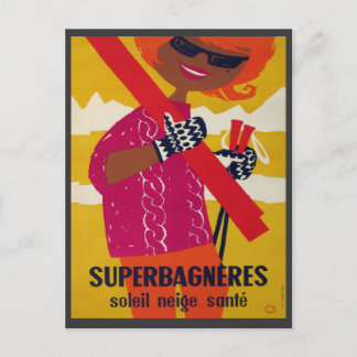 poster, Superbagneres Briefkaart