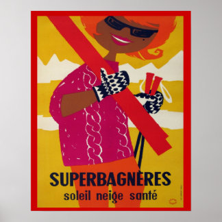 poster, Superbagneres Poster