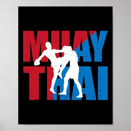 Poster Superbe conception de combattant de Muay Thai 2 po (Devant)