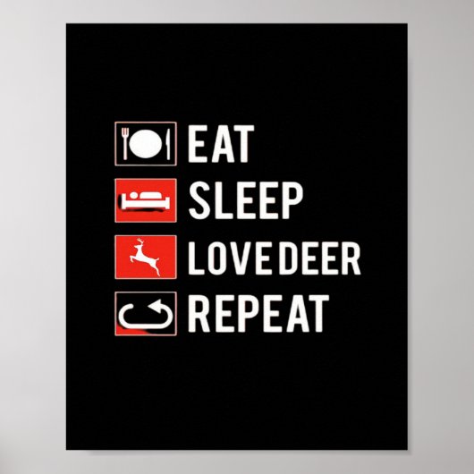 Poster Superbe conception moderne pour amoureux de cerfs (Devant)