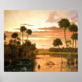Poster Superbe coucher de soleil en Floride, peinture d'a (Devant)