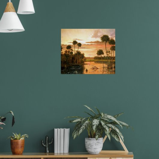 Poster Superbe coucher de soleil en Floride, peinture d'a (Salon 1)