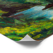 Poster Superbe Flux, Aquarelle, Forêt, Mur de galerie, (Coin)