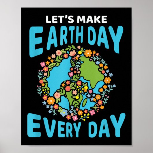 Poster Superbe Globe terrestre Jour de la Terre Protectio (Devant)