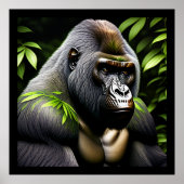 Poster Superbe Gorille Argent - Jungle King (Devant)