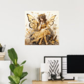 Poster Superbe Imaginaire Jaune Fée (Bureau à domicile)
