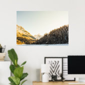 Poster Superbe journée d'automne enneigée (Bureau à domicile)