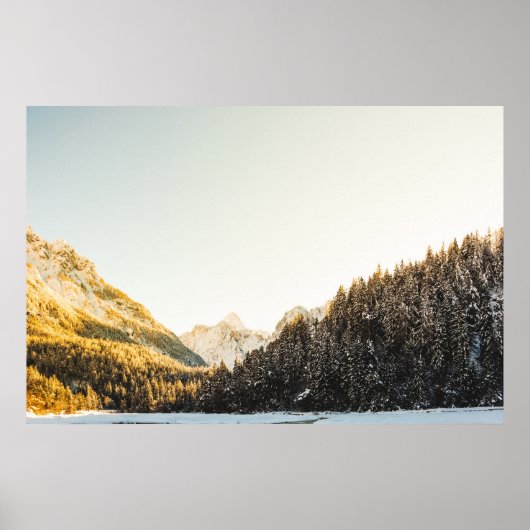 Poster Superbe journée d'automne enneigée (Devant)
