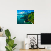 Poster Superbe Madère Vue Côtière Peinture à l'huile (Bureau à domicile)