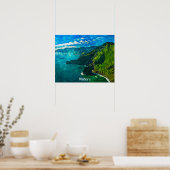 Poster Superbe Madère Vue Côtière Peinture à l'huile (Cuisine)