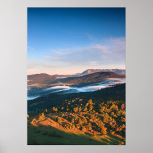 Poster Superbe paysage d'automne de Šilentabor, Slovénie