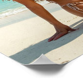 Poster Superbe Portrait de plage d'une belle femme (Coin)