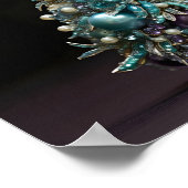 Poster Superbe sapin de Noël Turquoise et violet (Coin)