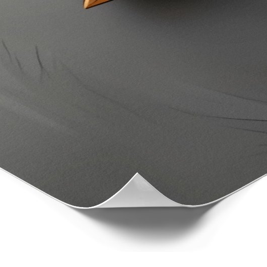 Poster Superbe sculpture en bois 3D d'un aigle (Coin)