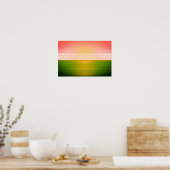 Poster Superbe Sunrise Green Field Art Abstrait (Cuisine)