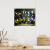 Poster Superbe Vintage Geisha Japon Diapositive de lanter (Cuisine)