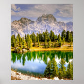 Poster Superbe vue Pittoresque sur les Dolomites en Itali (Devant)