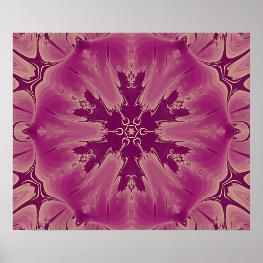 Poster Superbes teintes violettes de fleurs exotiques (Devant)