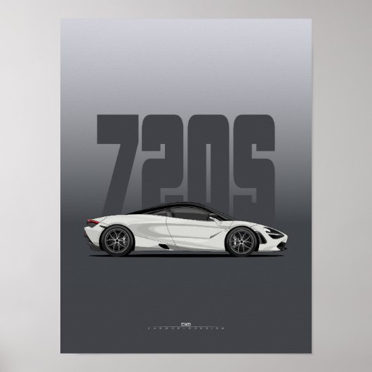 Poster Supercar 720S - Blanc (Devant)