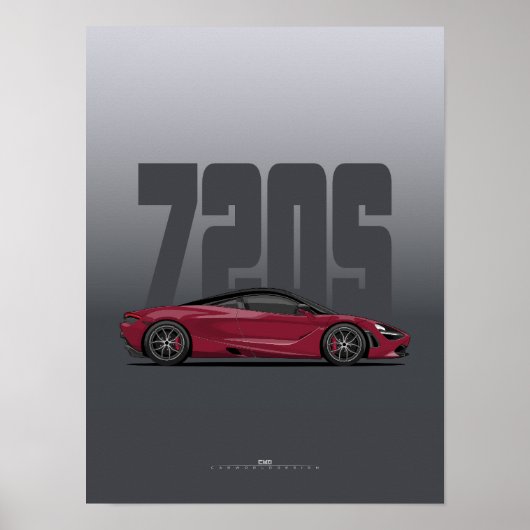 Poster Supercar 720S - Memphis Red (Devant)