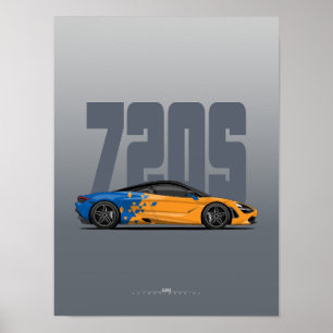 Poster Supercar 720S - Pappaya Livery