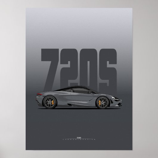 Poster Supercar 720S - Storm Grey (Devant)
