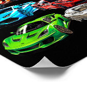 Poster Supercar Cool Car Guy Srts Racing Fan Graphic Men (Coin)