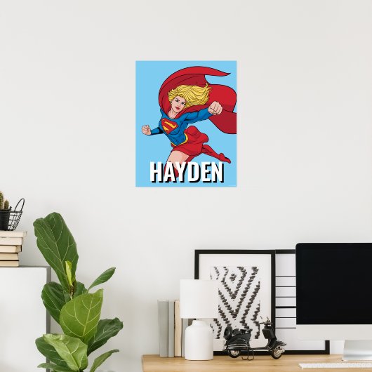 Poster Superfille Adorable en Position (Bureau à domicile)